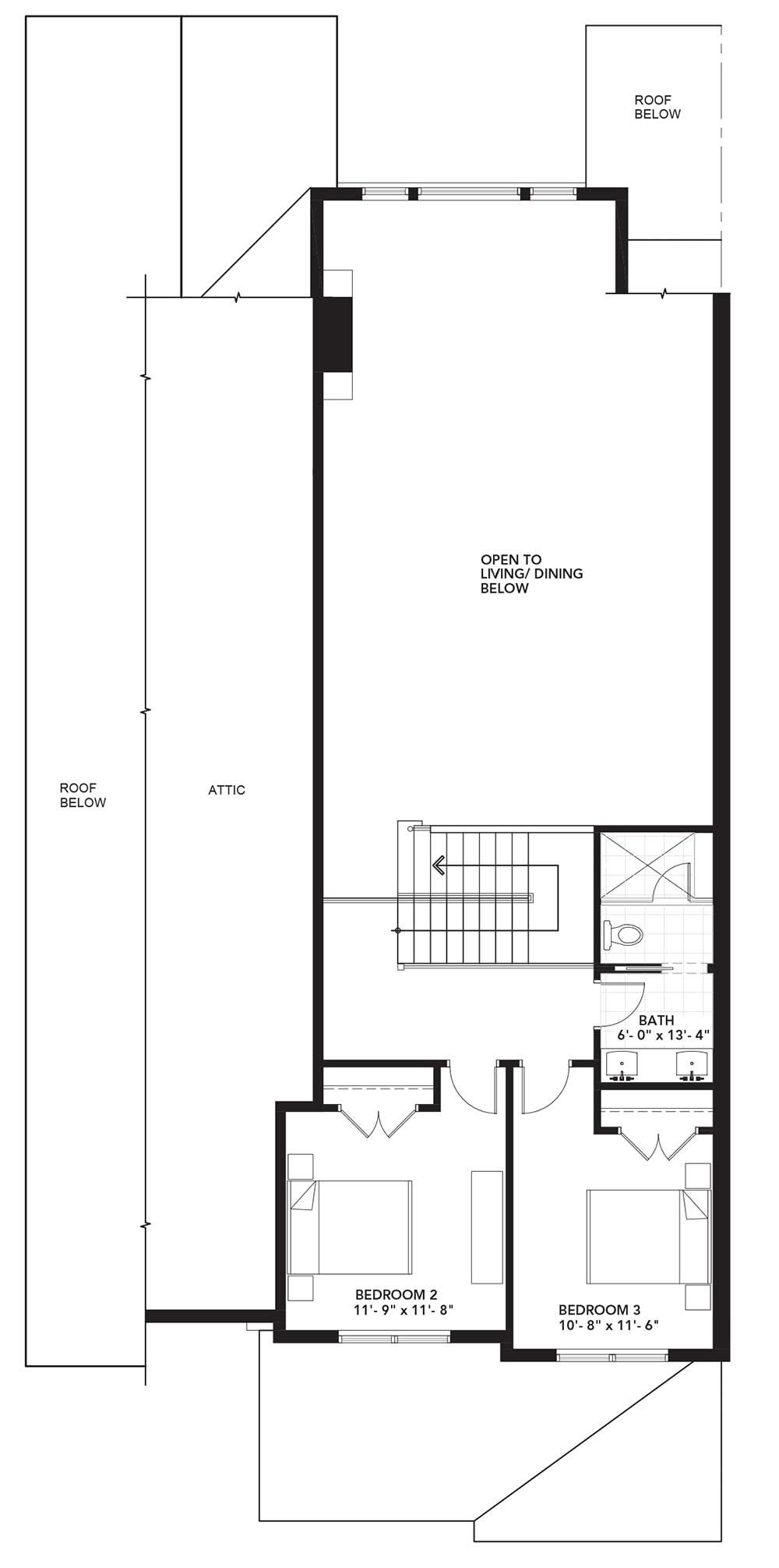 Second Floor Plan - Left Unit